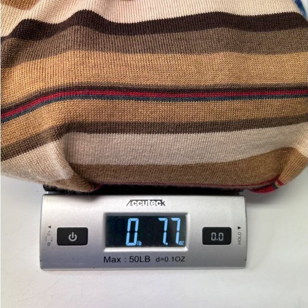 Jones New York Country Women’s VTG 90s Merino Wool Striped Cardigan Sweater L - Picture 8 of 8